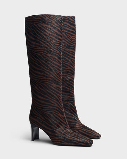 Coffee Zebra Hair Calf