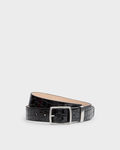 Black Croc Patent