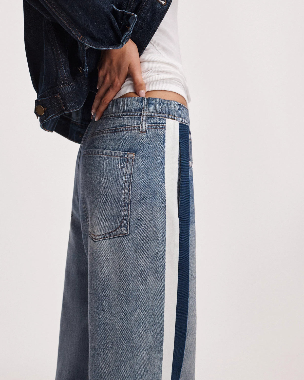 Coney Navy White Stripe