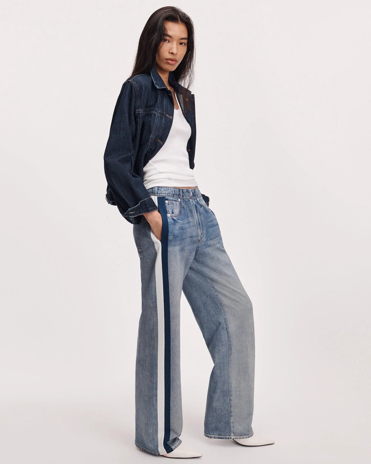 Coney Navy White Stripe