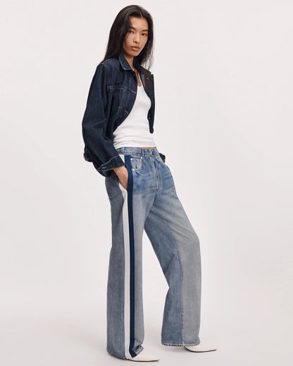 Coney Navy White Stripe
