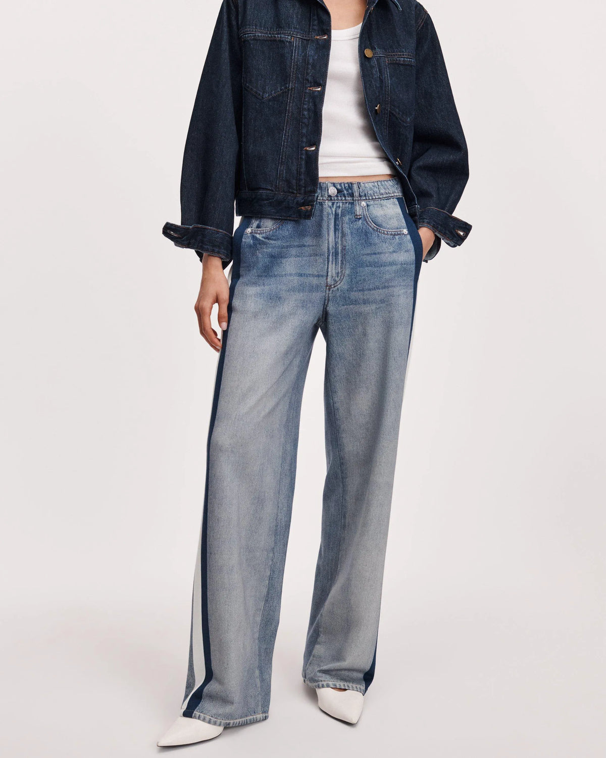 Coney Navy White Stripe