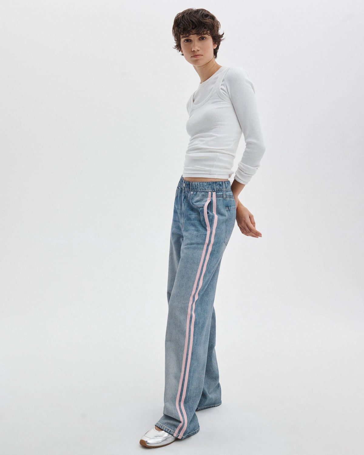 Astor Orange Navy Stripe