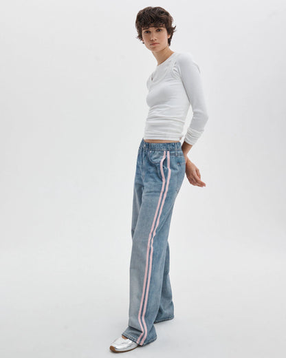 Astor Orange Navy Stripe