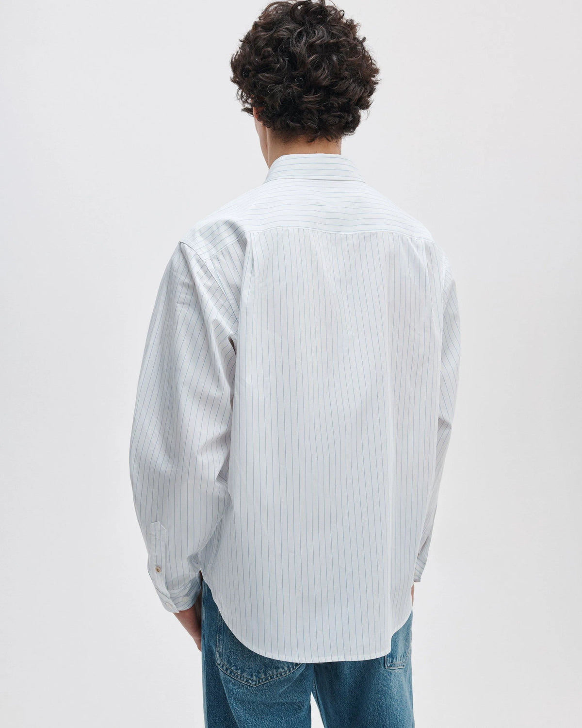 White/Blue Stripe